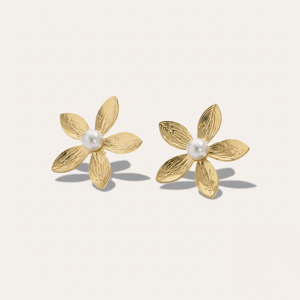 18K Floral Pearl Earrings - 179_65af06ae-bf68-4a04-aa23-5b717e2f167b