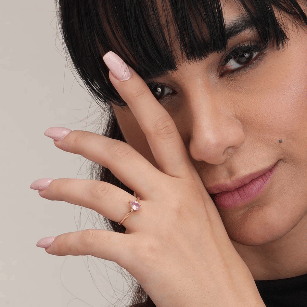 Rosé Solitaire Ring - 225