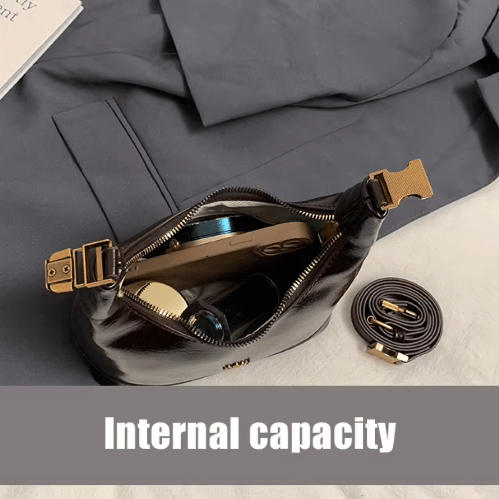 Maroon Mini Crescent Bag - 361