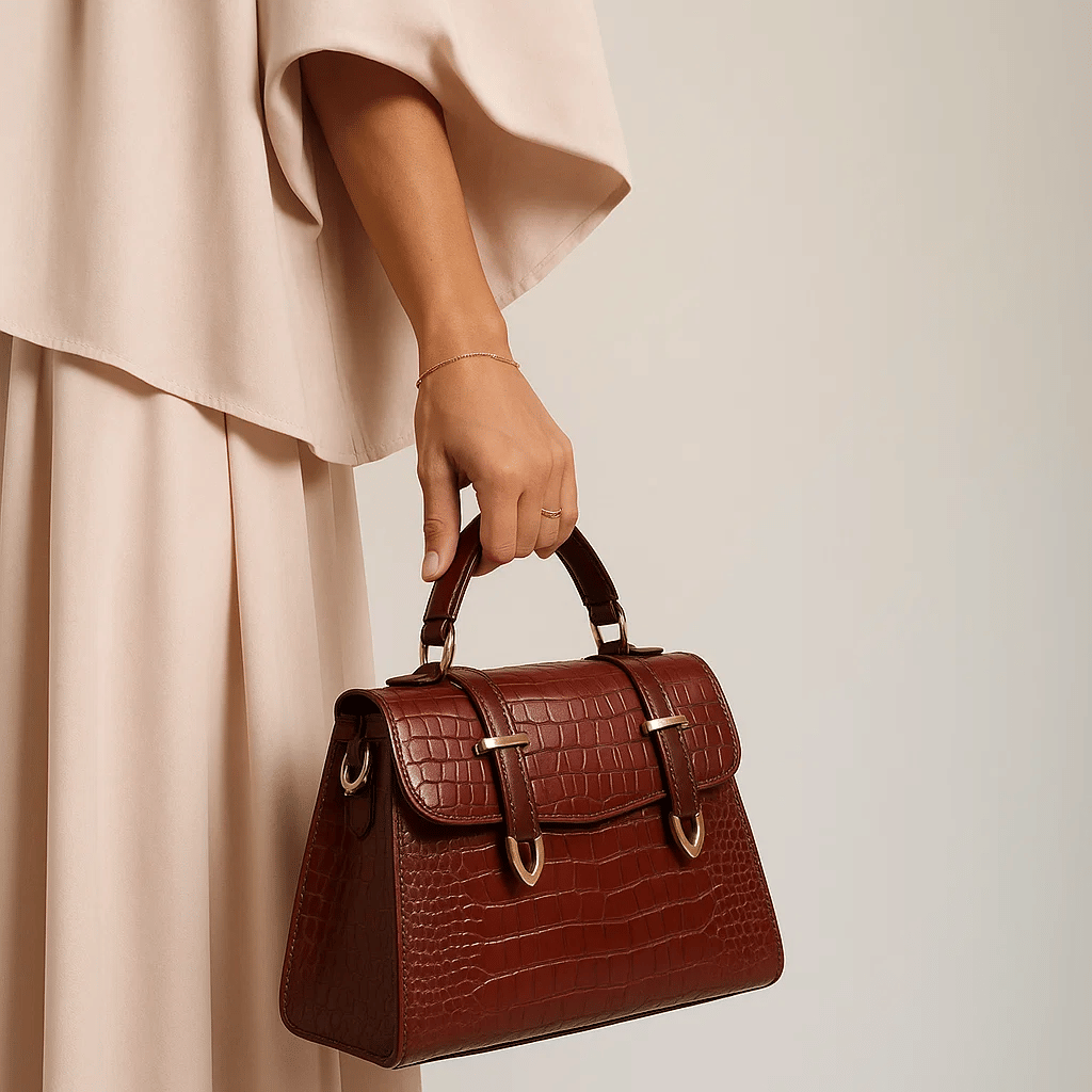 Vegan Leather Florence Buckle Satchel - 43_64f2b12a-c7fb-4c41-a891-8909bb4cdce5