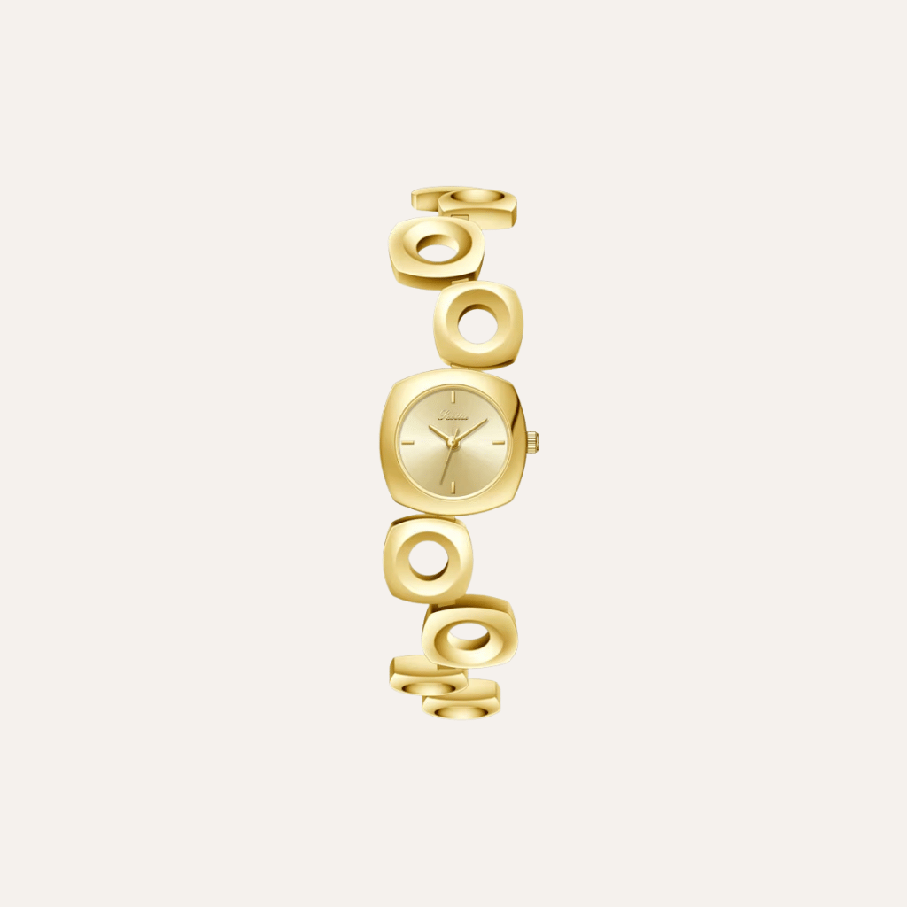 Hooped Gold Quartz Watch - 454