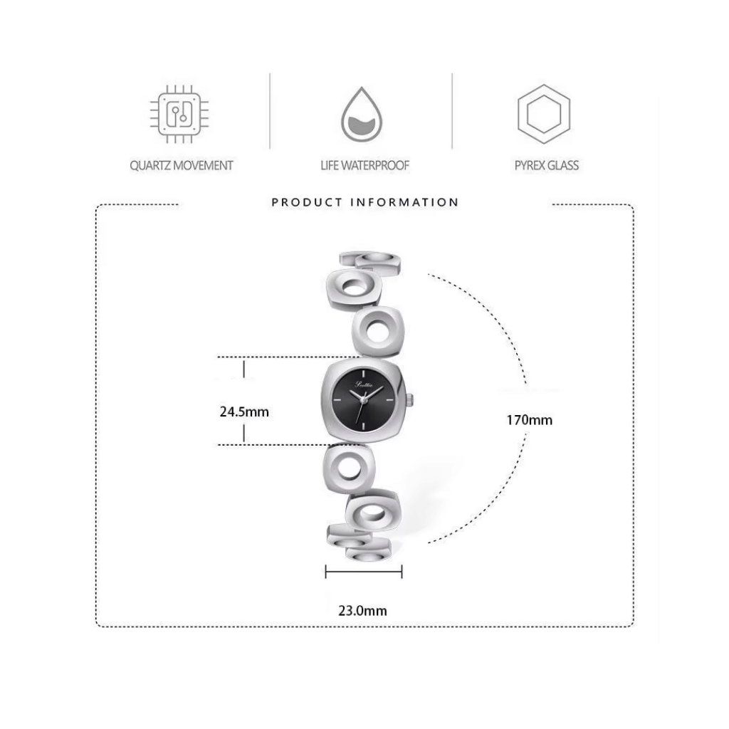 Hooped Gold Quartz Watch - 457