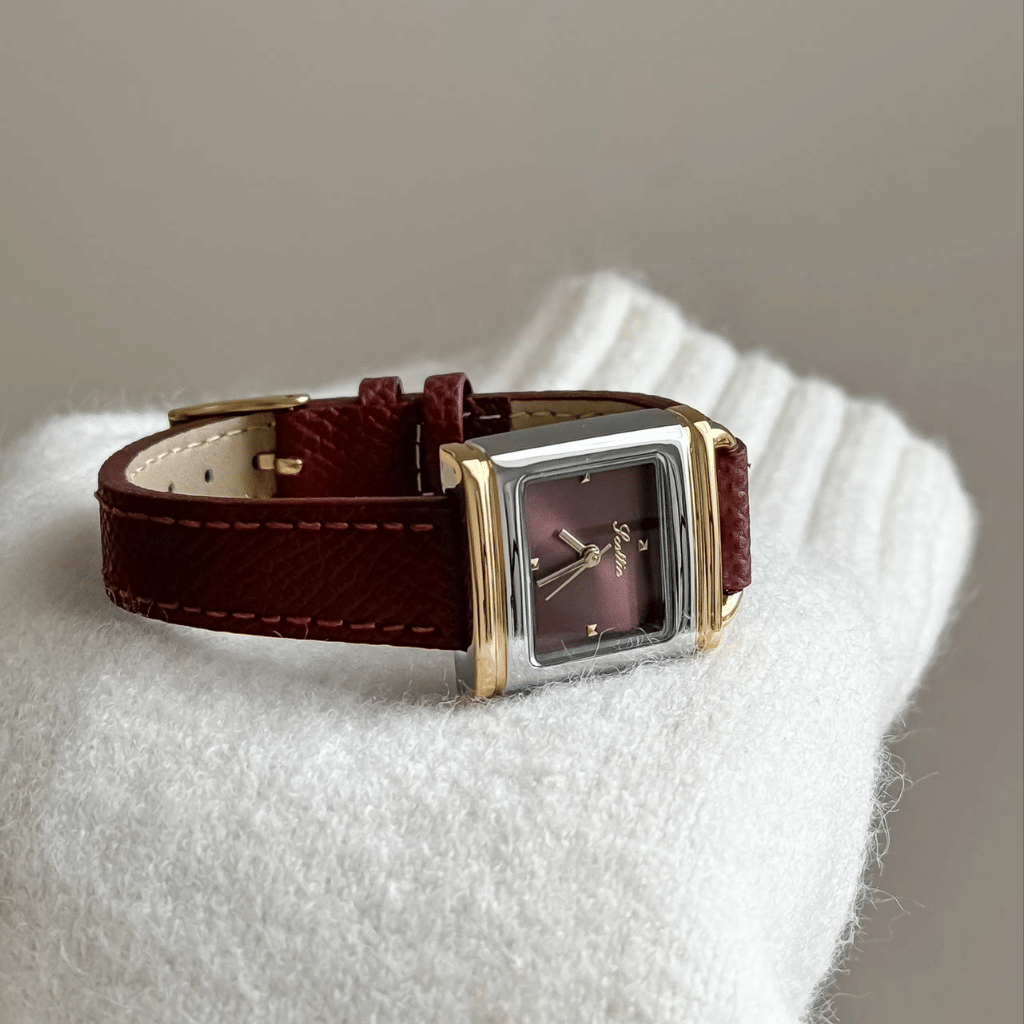 Vegan Leather Wrist Watch - 460