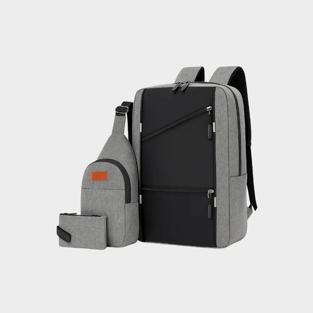 3-Piece Polyester Backpack, Sling & Pouch Set - 72_5876c0a2-ef06-4642-8125-f1b19bbdc208