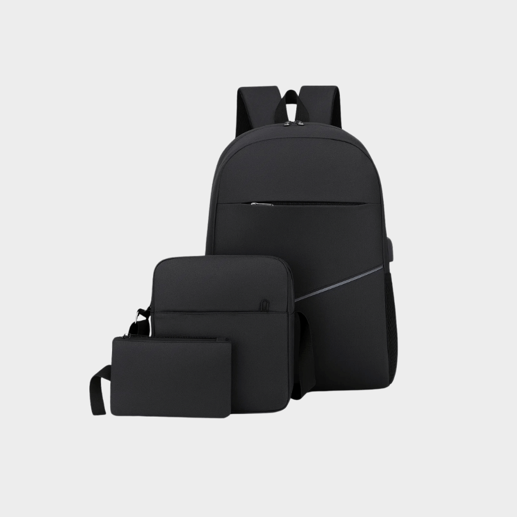 3‑Piece Nylon Backpack, Sling Bag and Tote Set